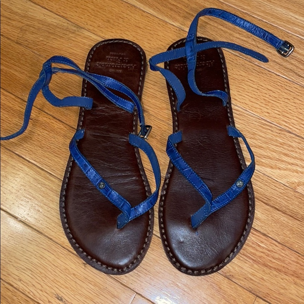 Abercrombie Sandals blue and brown